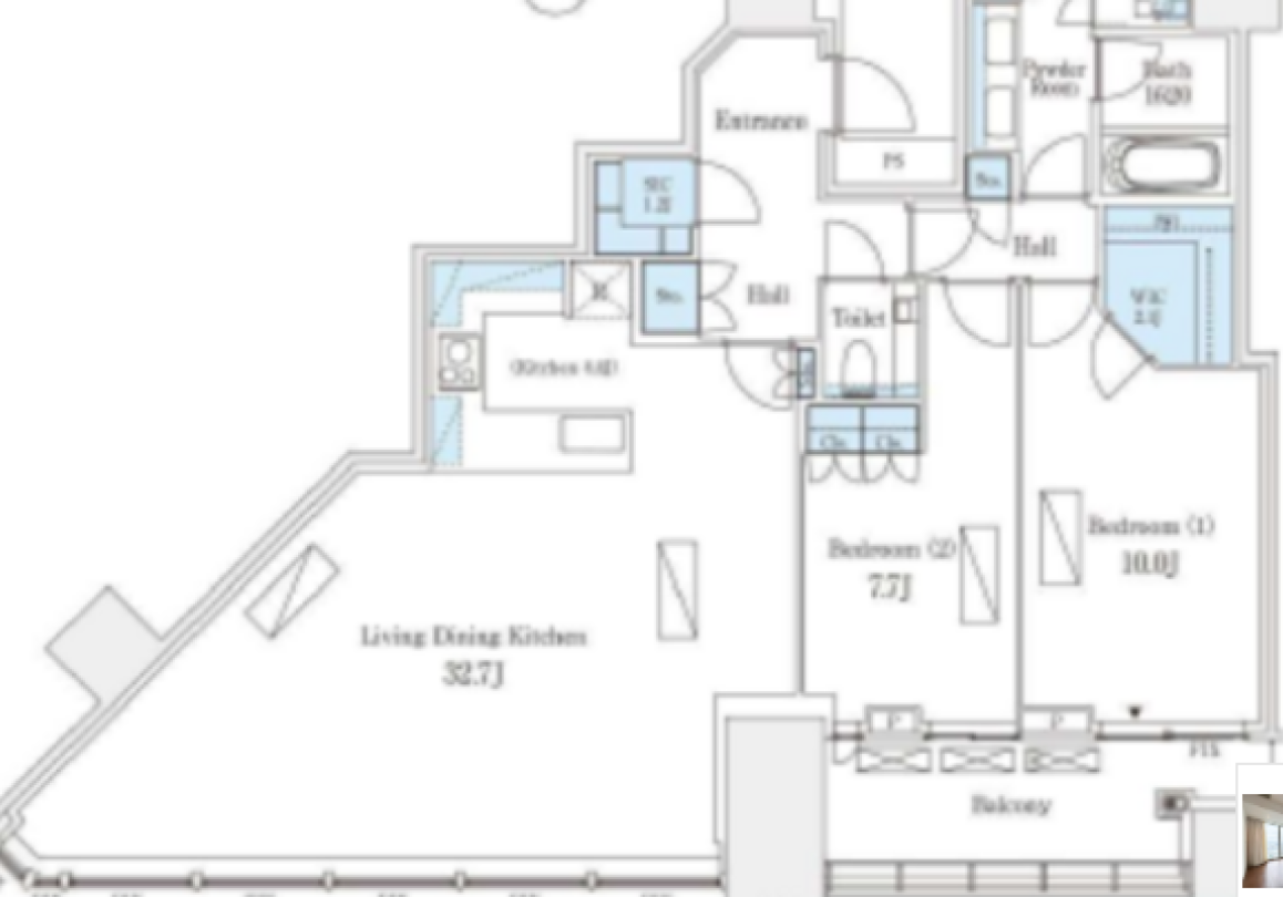 11階 / 41.49㎡ / 1LDK 写真2